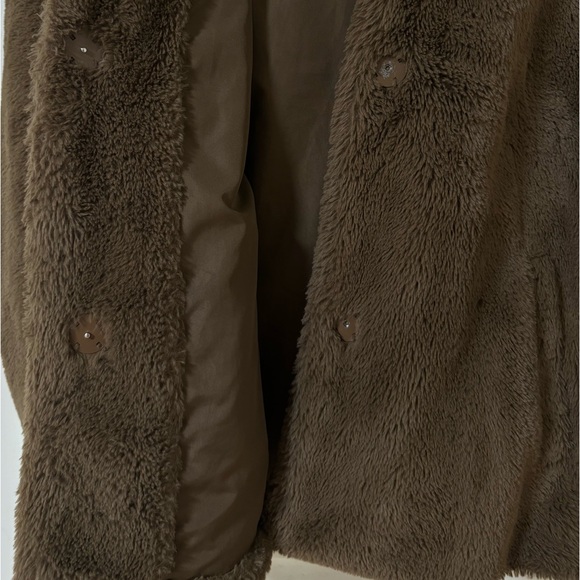 Brown Zara Faux Fur Hooded Jacket medium - Picture 4 of 5